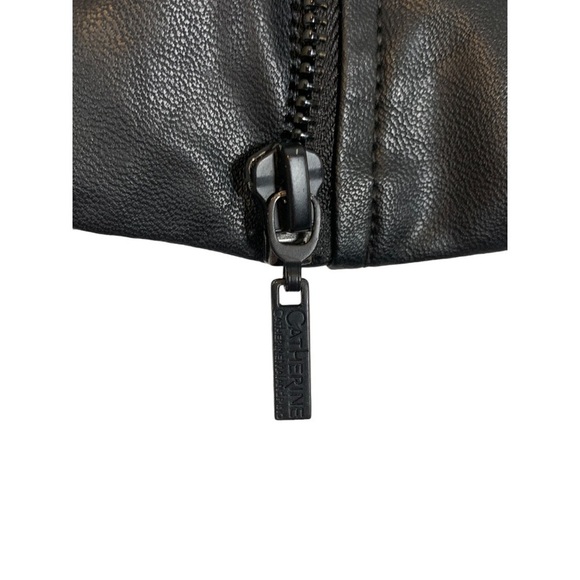 Catherine Malandrino Faux Leather Jacket Size Medium - Picture 12 of 13